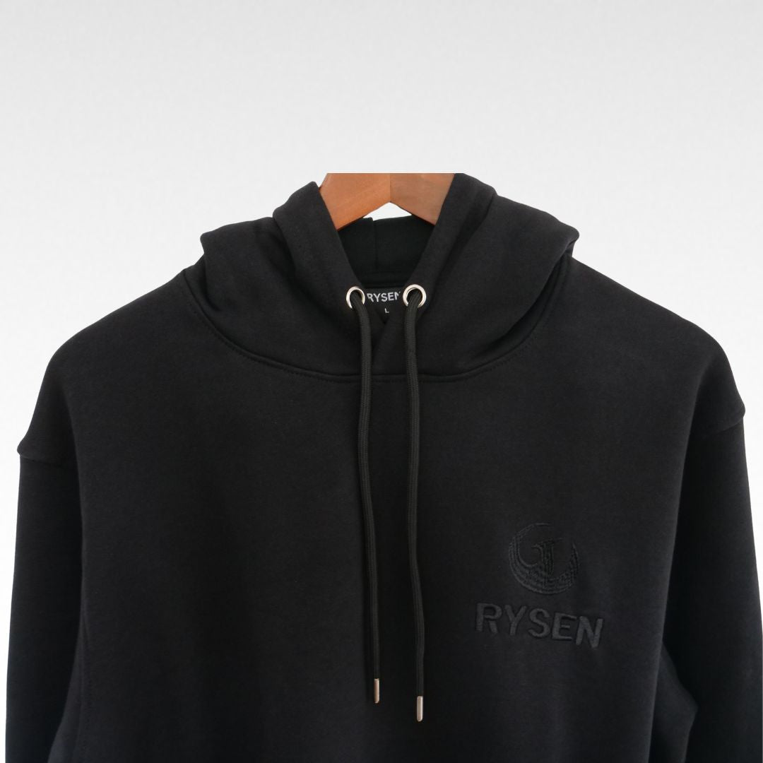 RYSEN Tonal Phoenix Heavyweight Unisex Hoodie — Black