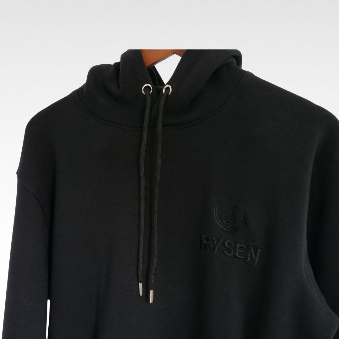 RYSEN Tonal Phoenix Heavyweight Unisex Hoodie — Black