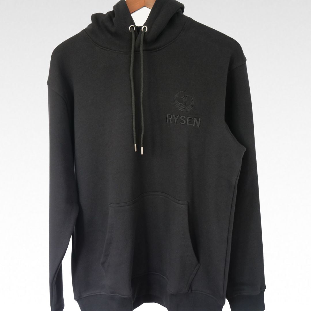RYSEN Tonal Phoenix Heavyweight Unisex Hoodie — Black
