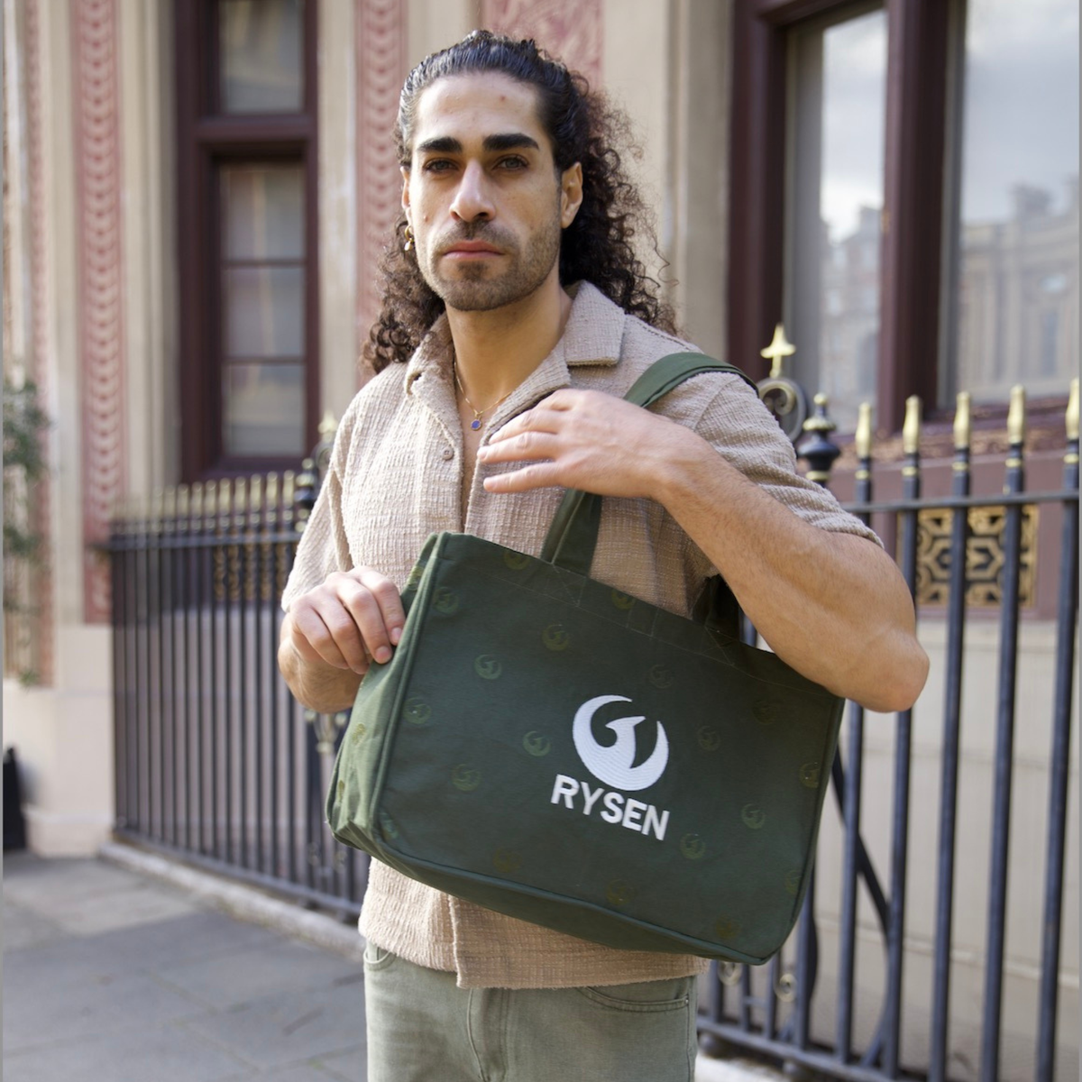RYSEN Phoenix Olive Premium Canvas Tote Bag
