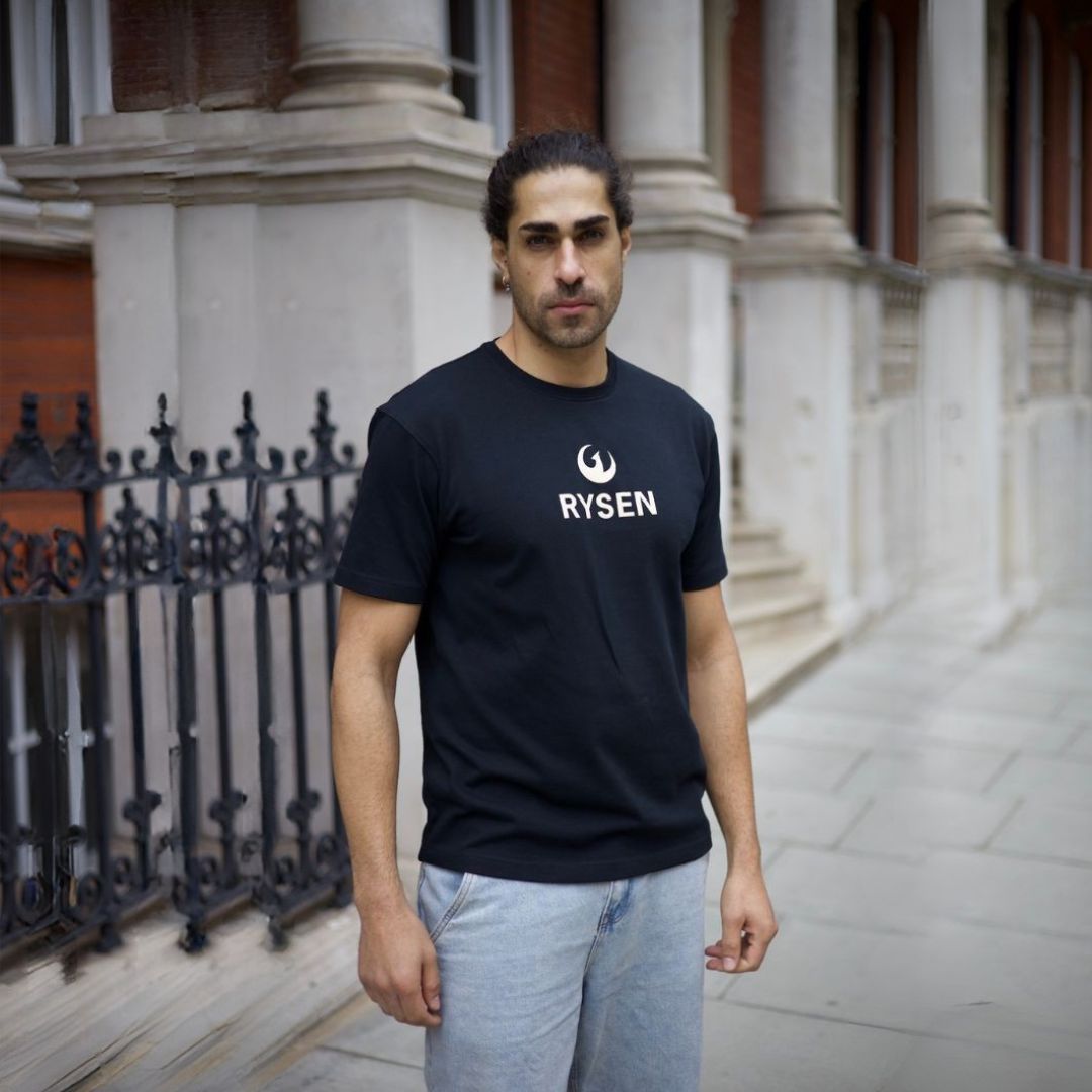 RYSEN Phoenix Heavyweight Unisex Tee — Black / Gold