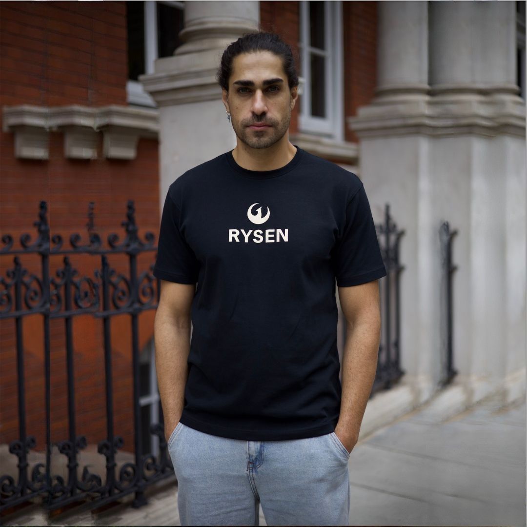 RYSEN Phoenix Heavyweight Unisex Tee — Black / Gold
