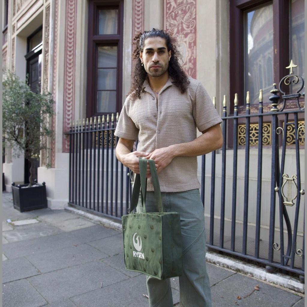 RYSEN Phoenix Olive Premium Canvas Tote Bag
