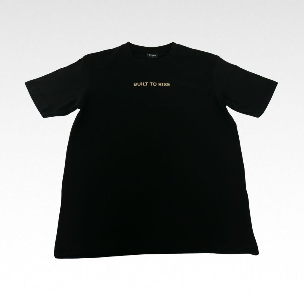 RYSEN Built To Rise Heavyweight Unisex Tee — Black