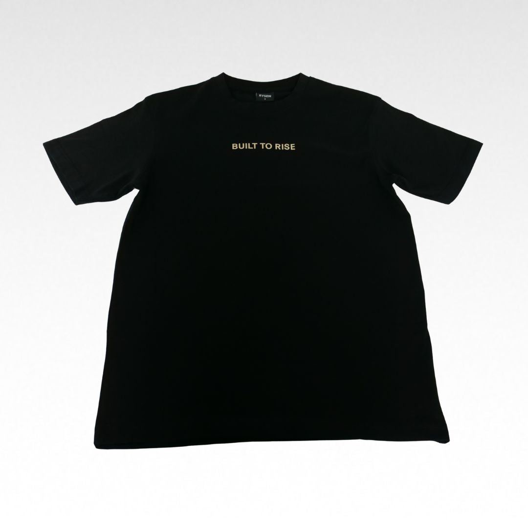 RYSEN Built To Rise Heavyweight Unisex Tee — Black