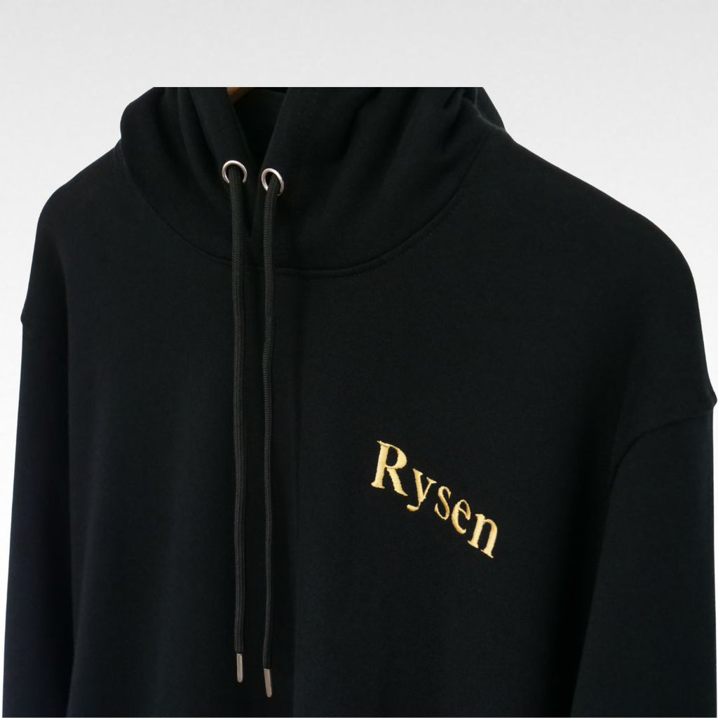RYSEN Wordmark Heavyweight Unisex Hoodie — Black / Gold