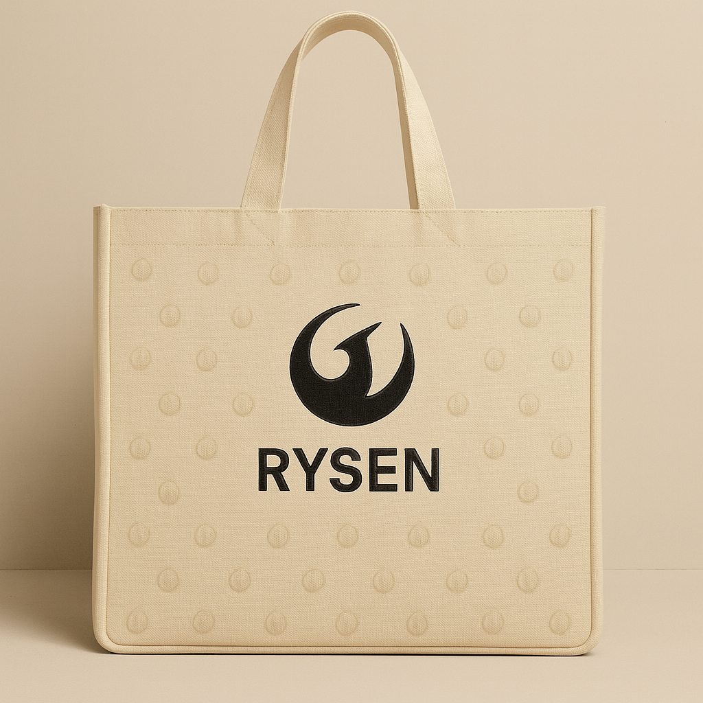 RYSEN Tote Bag – Black Phoenix Mark on Stone