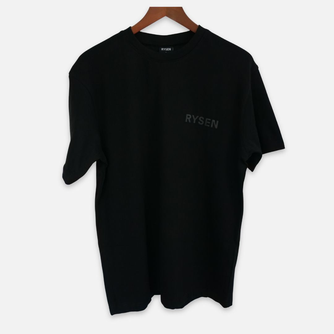 RYSEN Tonal Phoenix Heavyweight Unisex Tee — Black