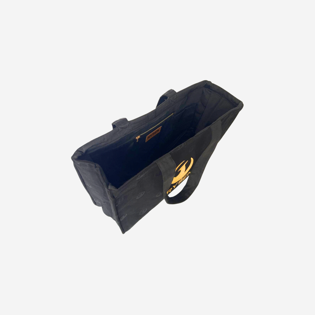 RYSEN Phoenix Black Premium Canvas Tote Bag