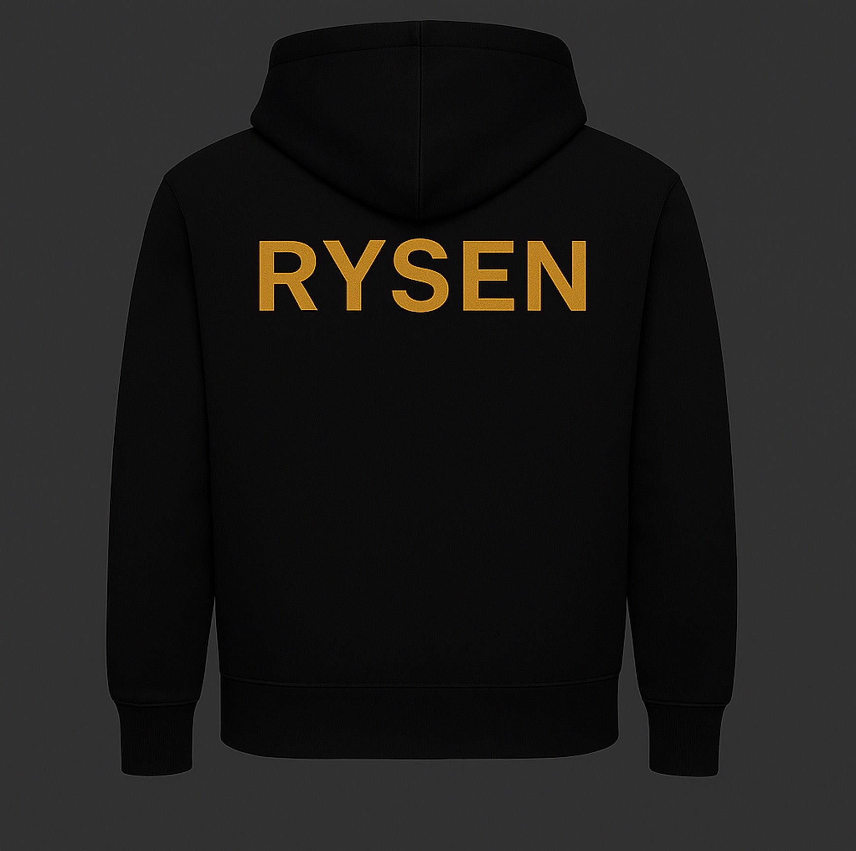 RYSEN Hoodie – Gold Phoenix + RYSEN (gold on deep black)